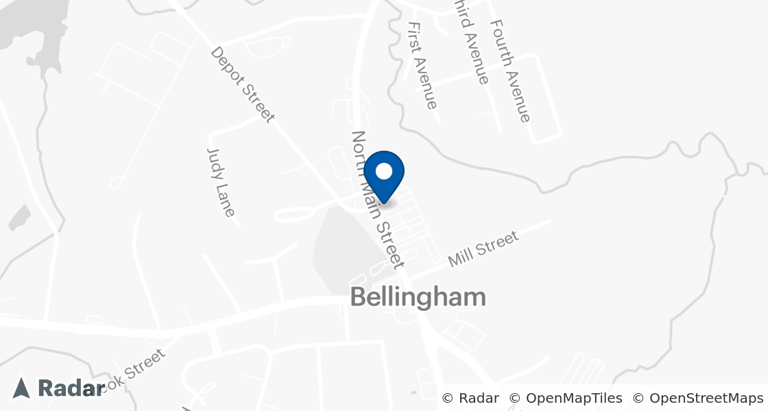 Map of Dairy Queen Location:: 21 N Main St, Bellingham, MA, 02019-1551